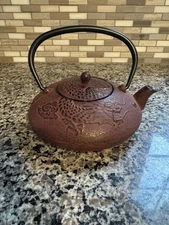 Joyce Chen Asian Collection Year of Dragon Red Cast Iron Tetsubin Kettle Teapot