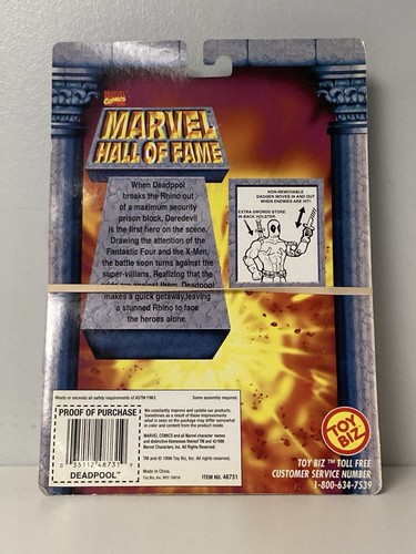 Deadpool Action Figure New 1996 Gambit Card Hall of Fame Series 2 FactorySealed - 第 5/8 張圖片