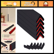 Rubber Wall Corner Guard Edge Protector 1x1x36" Baby Proofing Strips - 5 Pack Bl