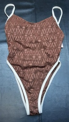 NWT Wild Fable One Piece Swimsuit Brown Size XXS (00)