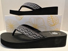 Yellow Box Women s Leela Beaded Flip Flop Mellow Mat Size 9.5 New In Box