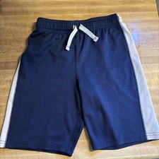 NWT Carter's Boys Size 7 Navy Blue Basic Poplin Shorts Elastic Waist Sports Play