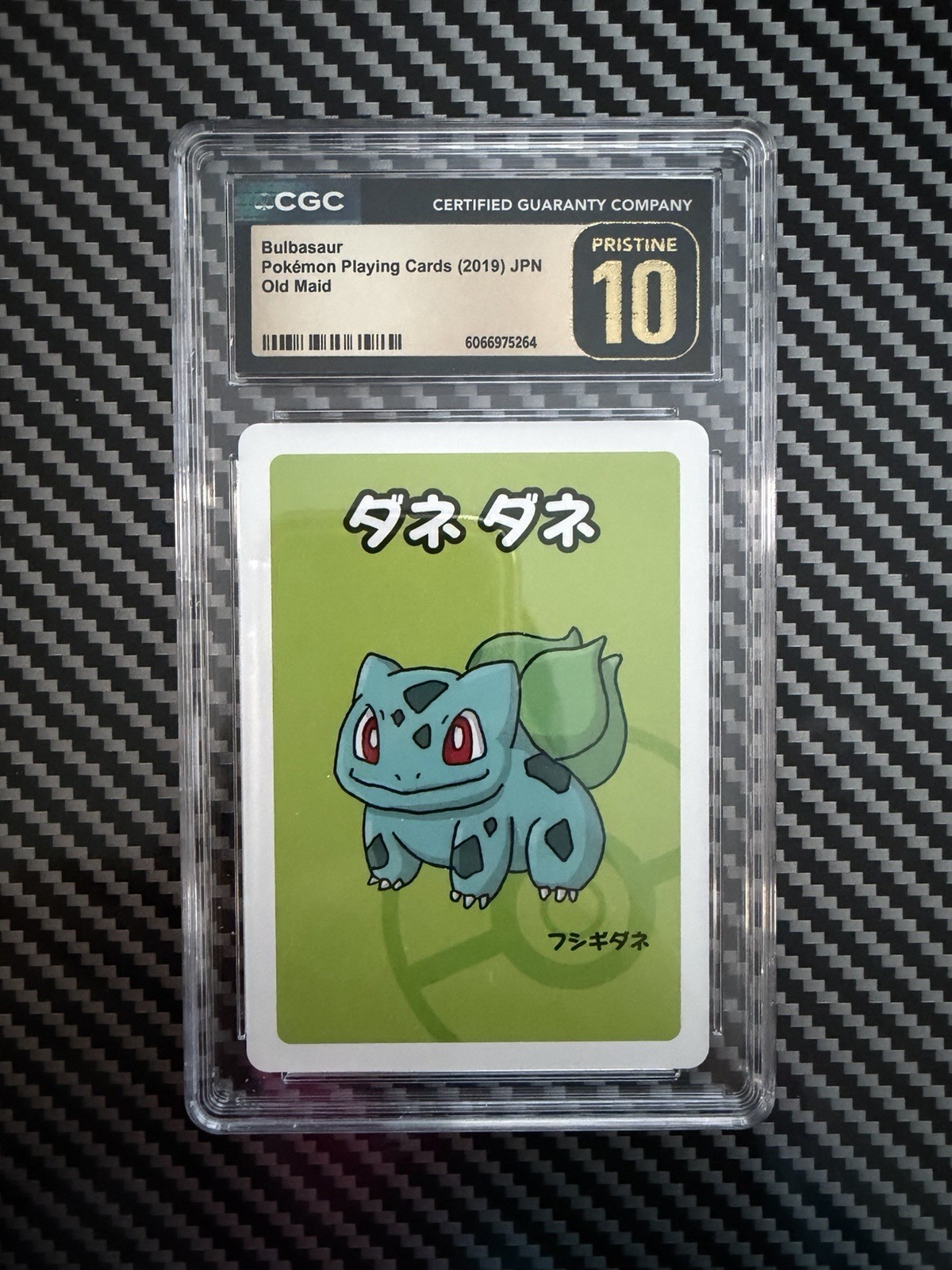 CGC 10 PRISTINE Bulbasaur Old Maid Pokémon 2019 Japanese Playing Cards (PSA)
