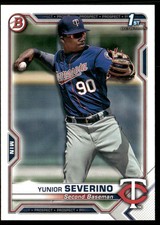 Yunior Severino 2021 Bowman Prospects #BP-140 Minnesota Twins