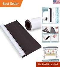 Blank White Surface Magnet Sheets 16 Inch x 5 Feet, 30 Mil Magnetic Roll Prin...