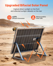VEVOR 2PCS 100W Bifacial Solar Panels, 23% Hi...