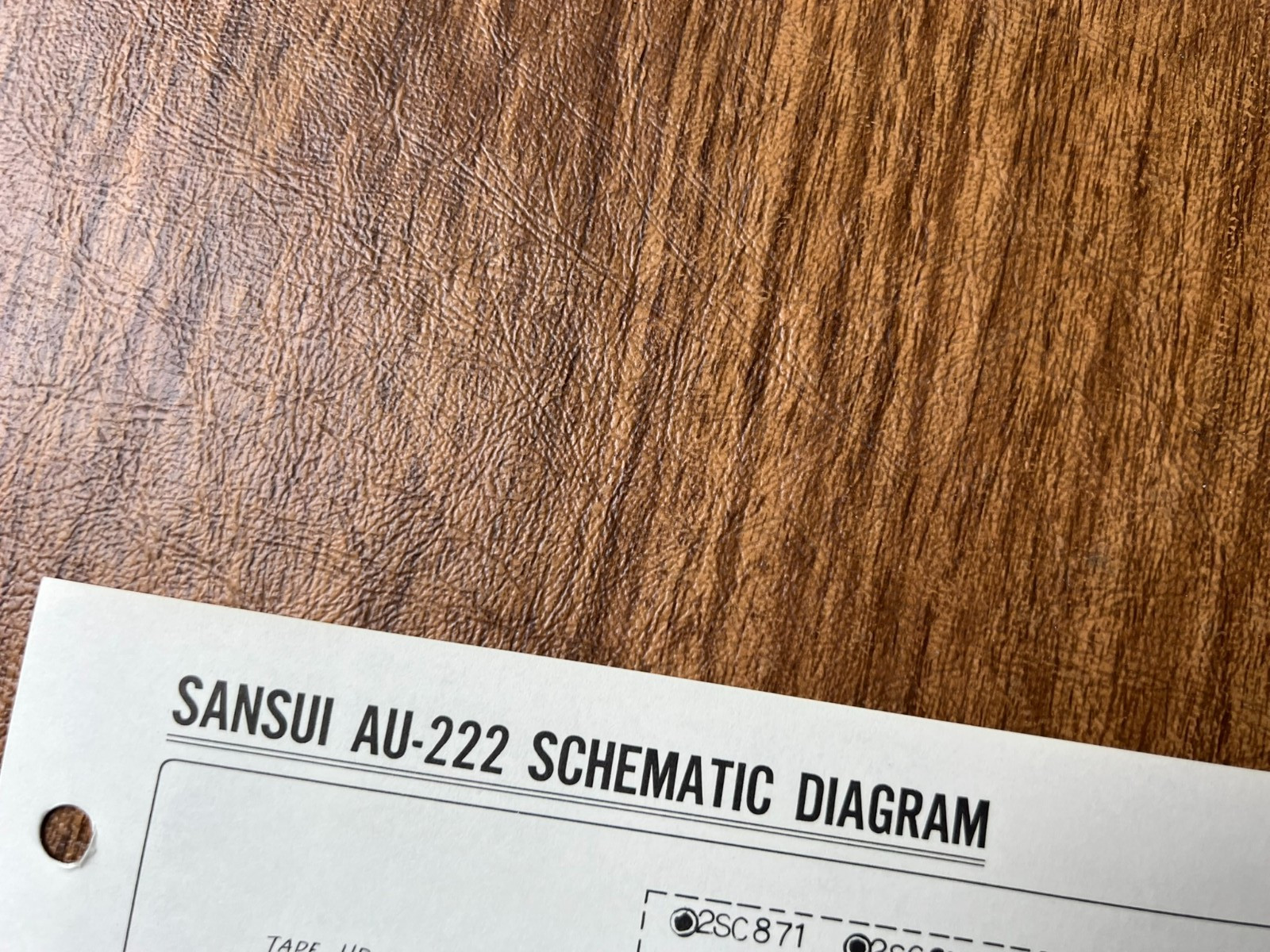 NICE Original Vintage SANSUI AU-222 Amplifier Schematic ONLY
