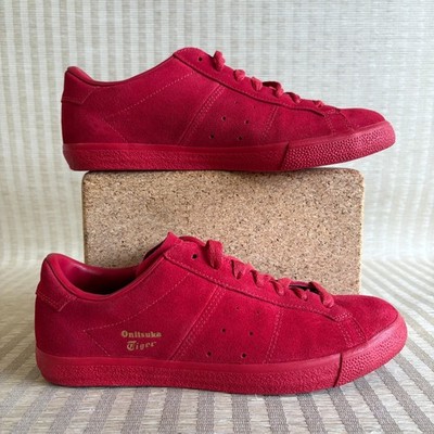 Tigers6 Onitsuka Tiger Lawnship Shoes Mens 6 Womens 7.5 Red Suede Leather