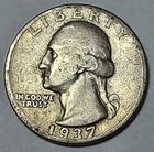 * SILVER * 1937-D  Washington Quarter - 90% Silver