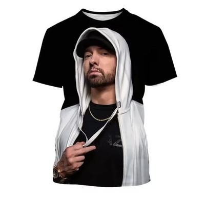 Kinder Erwachsene Rapper Eminem 3D Druck T-Shirts Tops Trend Neu