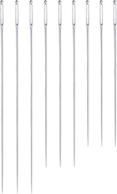 Medsuo 9pcs 4.9''/5.9''/6.9'' Extra Long Darning Needles Sewing Silver 