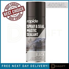 BLACK MASTIC SEALANT 400ML WATERPROOF LEAK STOP SPRAY FOR SEAL GUTTER ROOF PIPES
