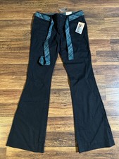 Vintage Y2K Mudd Flared Black Y2K Cute Flare Pants Size 7 NWT