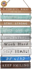 Motivational Wall Art Decor, Inspirational Office Wall Decor, Wooden Rustic Hang