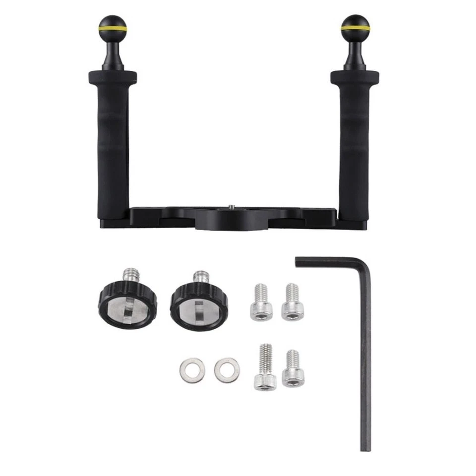 Adjustable Dual Handle Aluminium Tray Stabilizer Rig Diving Upgrade for Gopro UK - Image 4 of 4