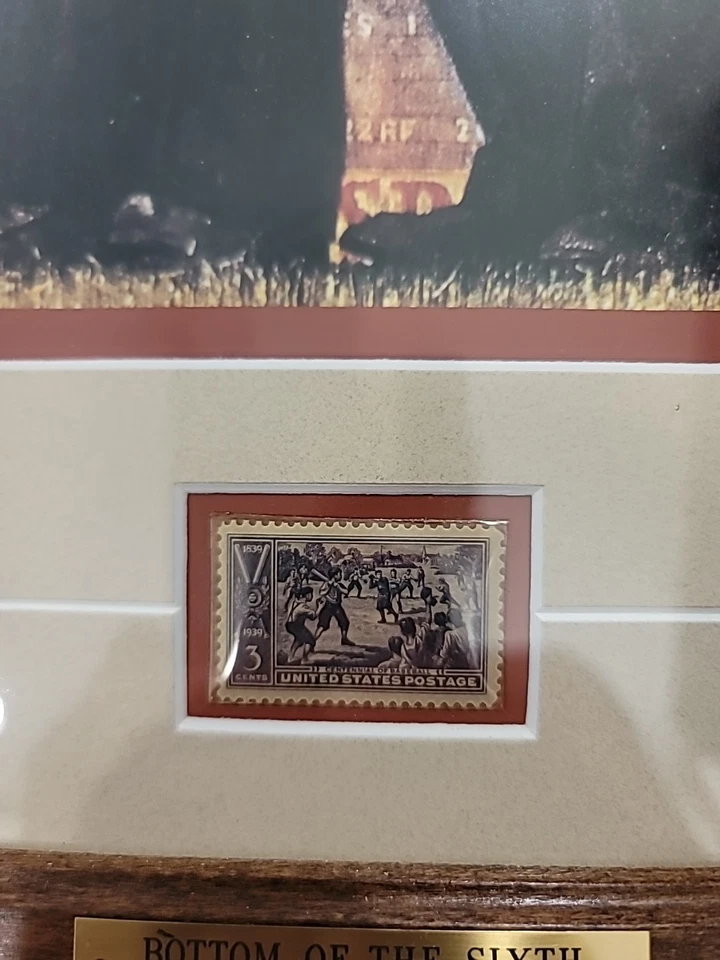 Bottom Of The 6th By Norman Rockwell 3 Stamps (Lou Gehrig, Babe Ruth, .3 USP) - Image 3 of 4