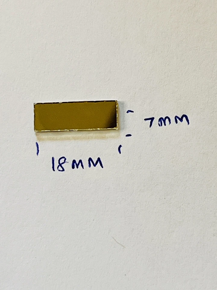 Rectangle Gold Craft Mirror Pieces Embroidery , DIY  Craft Shisha Mirrors 100 Pc - Image 2 of 4