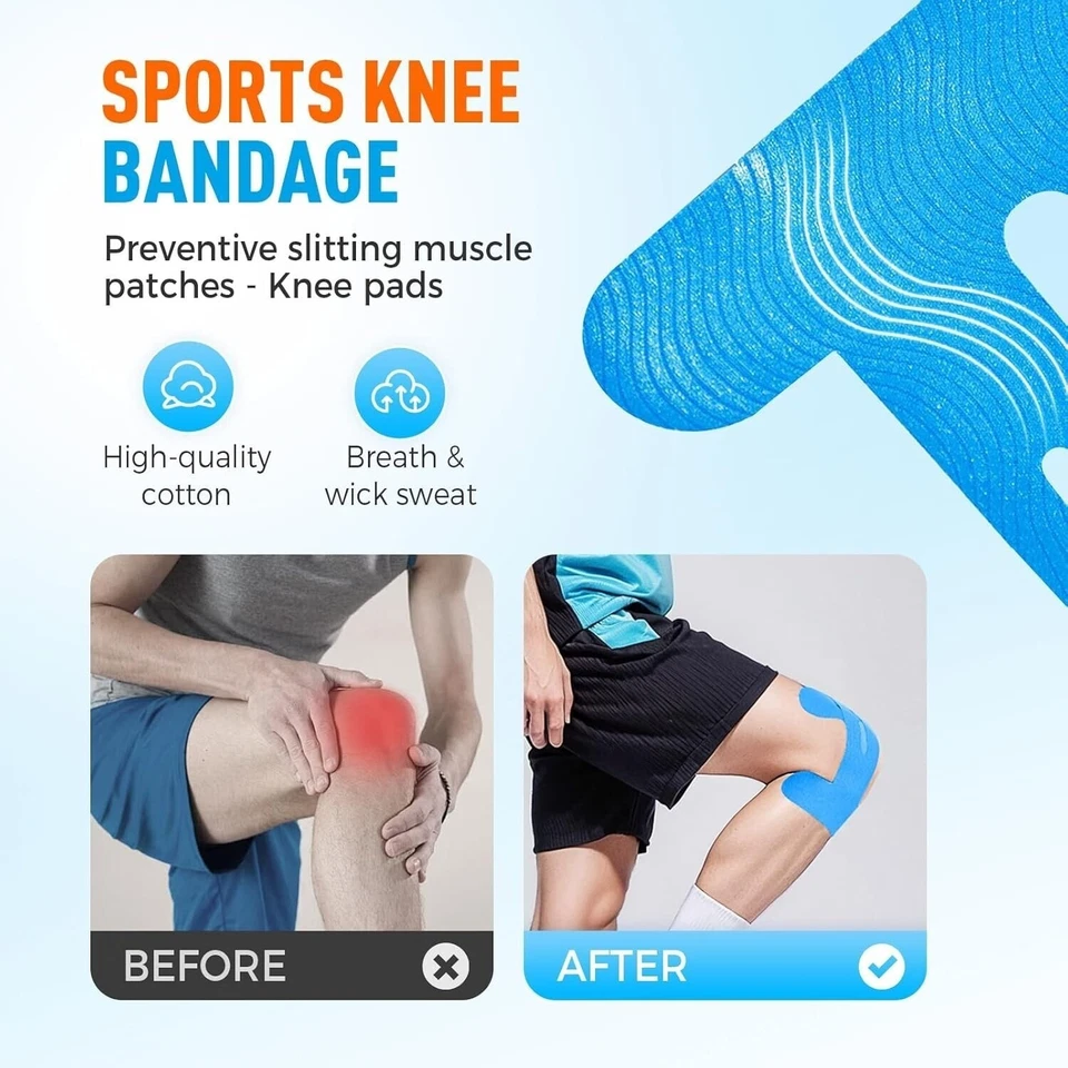 Kinesiology Tape for Knees,Knee Support&Stability,Knee Pain Relief Athletic Tape - Image 2 of 4