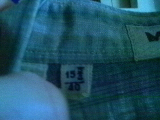 CAMISA MONDO LINO ITALIANO DISEÑADOR GRIS AZUL RAYAS 15 3/4' CUELLO 40 Foto 4 de 4