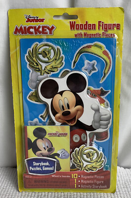 Disney Junior Mickey Wooden Figure With Magnetic Pieces Activity