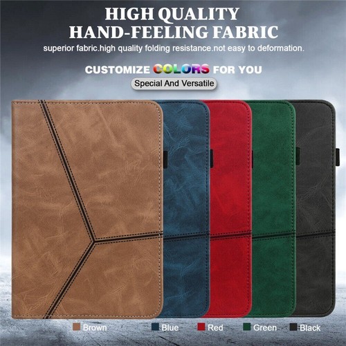 Leder Flip Case Hülle für Samsung Galaxy Tab A A7 A8 A9 S2 S6 S7 S8 S9 S10 - Bild 2 von 75