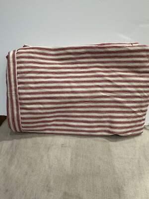 Pottery Barn Megan Dining side chair slipcover red ticking stripe