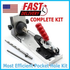 Pocket Hole Jig Drill Guide Master Kit Carpenter Joinery System Woodworking New