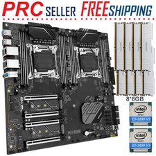 X99 D8 Motherboard LGA 2011-3 with Dual E5 2699 V3 CPU 64G DDR4 2133MHz RAM Kit