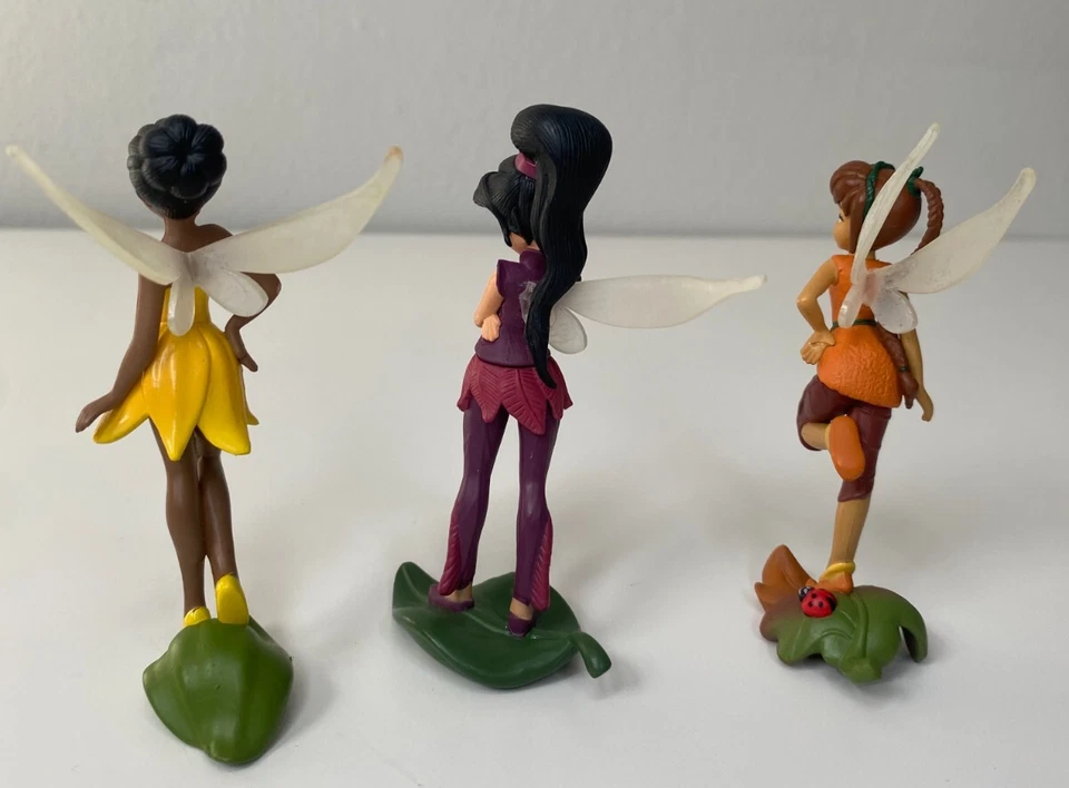 Lote de 3 Figuras PVC Tinkerbell Fairy Friends Iridessa Fawn Vidia 4" Foto 2 de 3