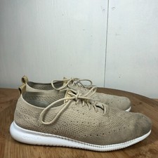 Cole Haan Shoes Womens 8 B Zerogrand Knit Oxfords Sneakers Beige Light Casual