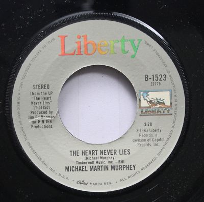 Country 45 Michael Martin Murphey - The Heart Never Lies / Radio Land On Liberty