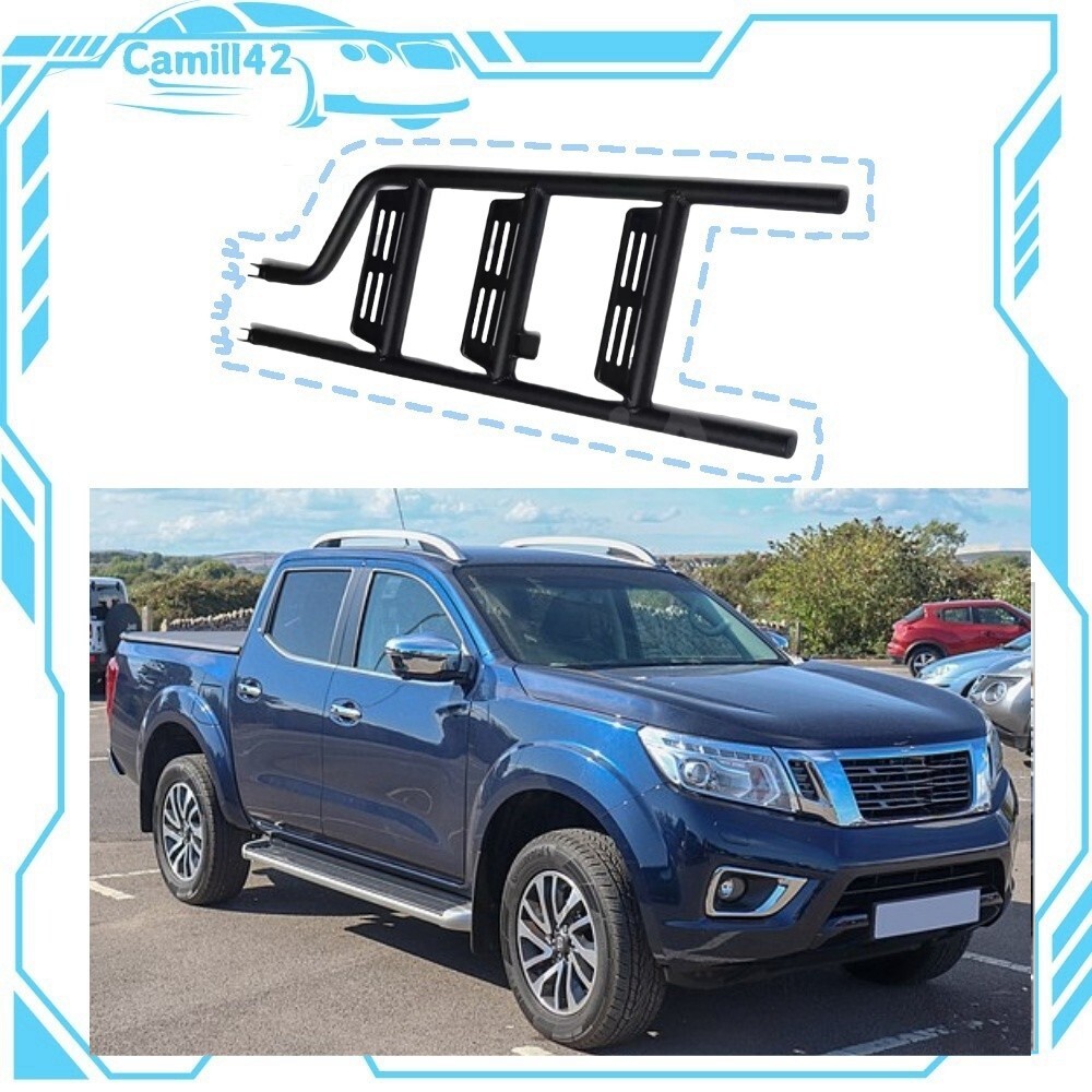 Black Pickup Truck Step Tailgate Ladder Fits for Nissan Navara D23 2014-2024