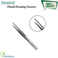 Surgical Cotton & Dressing Tissue Holding Pliers Thumb Tweezer Dental Laboratory