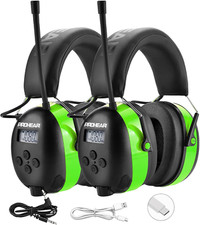 Bluetooth Hearing Protection Earmuffs with AM/FM Radio  Rechargeable Battery