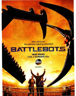 PTP104 MAGAZINWERBUNG 11X8'' BATTLEBOTS TV SHOW AUF ABC