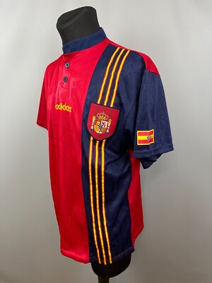 SPAIN 1996 1998 HOME SHIRT FOOTBALL SOCCER JERSEY ADIDAS MENS SIZE