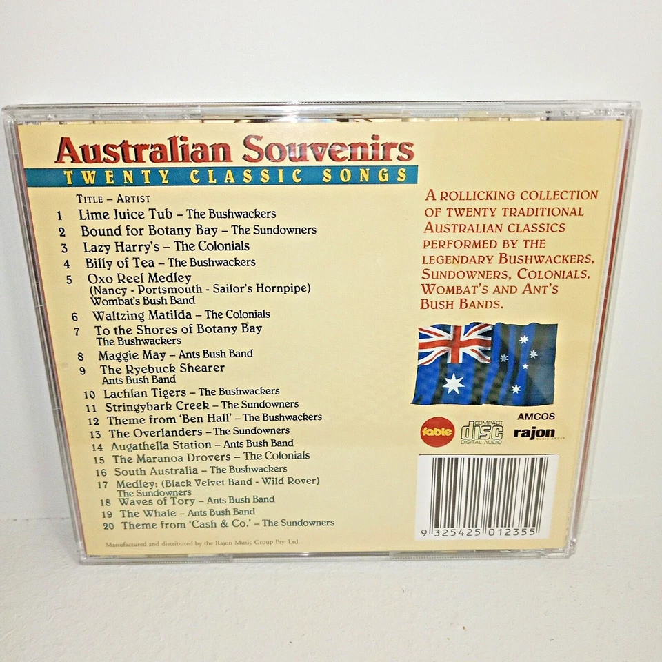 Australian Souvenirs, Twenty Classic Songs CD 1999 Compilation Various Artists - Image 2 of 3
