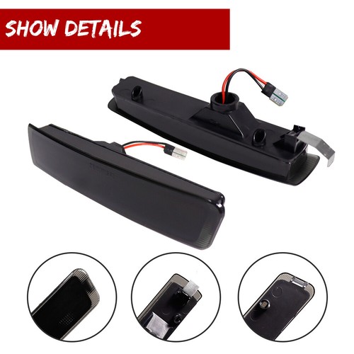 Smoked White LED Front Side Marker Lights For 1996-2002 BMW Z3 M Coupe Roadster - Picture 3 of 11