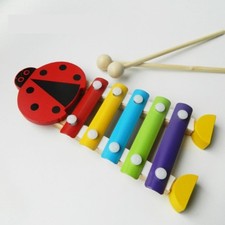 x Gioco Giocattolo Animale Musicale Xilofono Per Bambini In Legno 5 Piastre moc