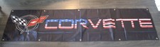 Corvette Banner Flag Big 2x8 Ft Chevrolet Chevy Mechanic Garage Racing Man Cave