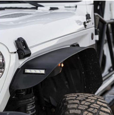 Smittybilt Powder Coated Steel Flat Fenders Flares For 18-25 Jeep Wrangler Jl