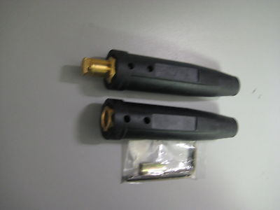 Welding Cable Connector Set #1/0-2/0 Male & Female LC40 - Top Quality