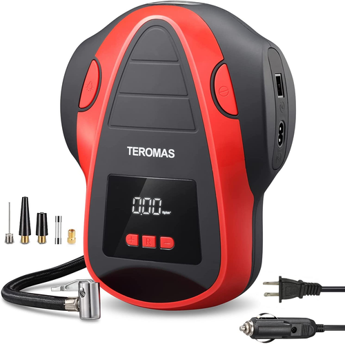 TEROMAS Tire Inflator Air Compressor, Portable DC/AC Air Pump for Car - Picture 11 of 12