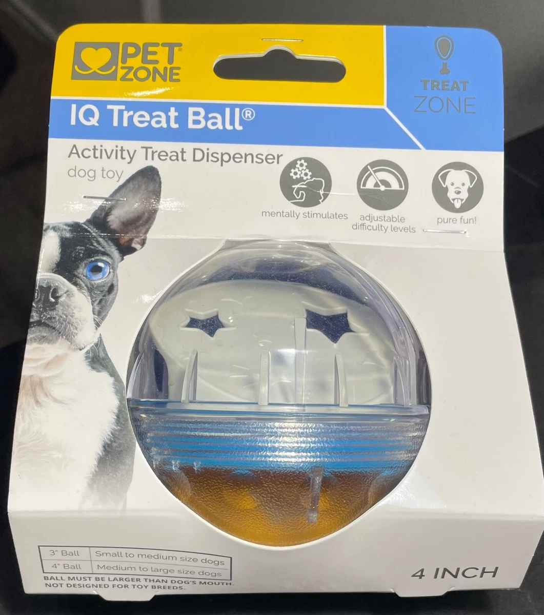 Pet Zone IQ Treat Ball 4 Activity Treat Dispenser For Medium to Large Dogs