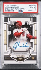 Jordan Walker 2023 Topps Tier One Break Out Autograph RC Auto /99 PSA 10! Pop 2