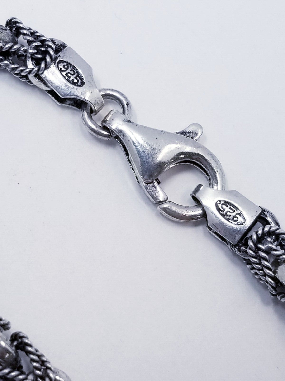 Solid 925 Sterling Silver Byzantine Chain Necklac… - image 4
