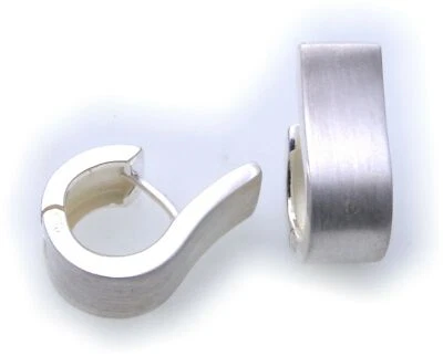 exkl. Damen Ohrringe Klapp Creolen echt Silber 925 Sterlingsilber gute Qualität - Bild 1 von 2