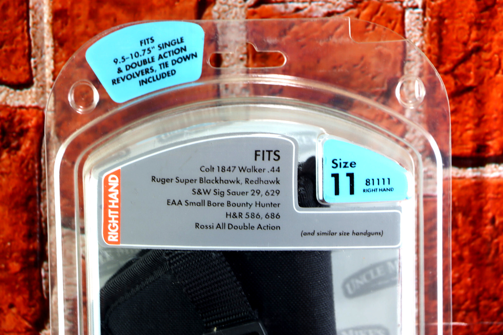 Uncle Mike's Sidekick Hip Holster Size 11 Right Hand 9.5-10.75" Single Double