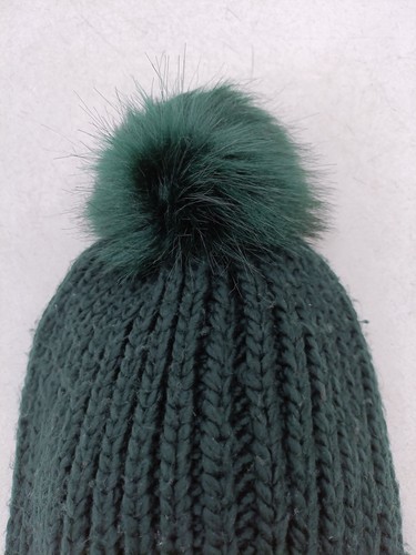 New Look Women's Hat Green Acrylic with Other, Polyester Beanie - Picture 3 of 6