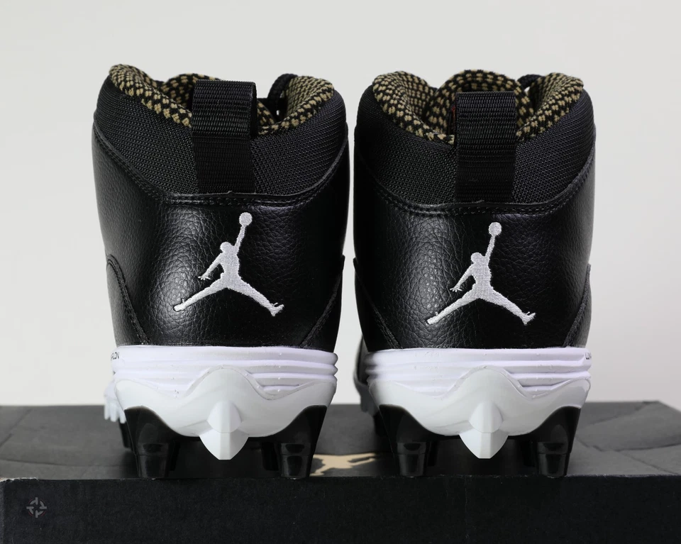 耐克 Jordan 10 TD Mid 黑色金属金色橄榄球鞋 11.5 码 (CQ2073-007) — 第 3/4 张图片